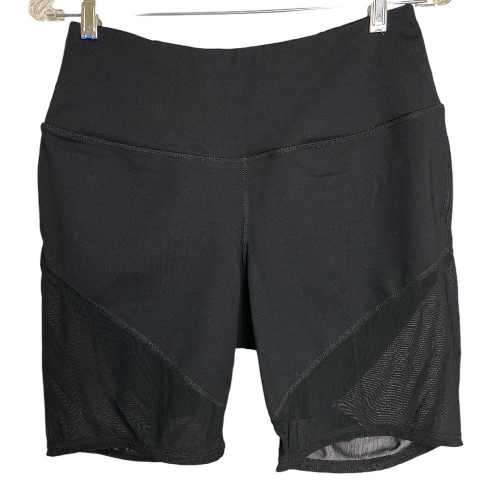 Torrid black mesh active bike short size 0